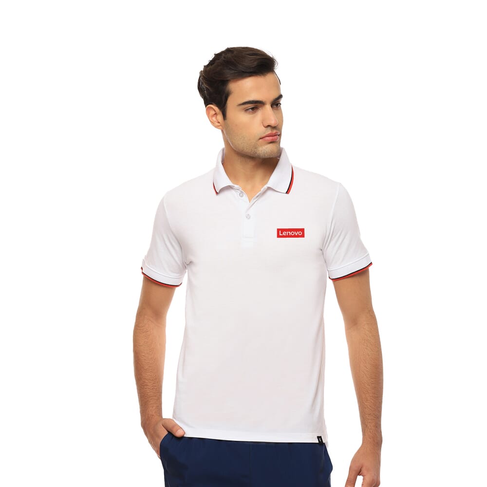 Hummel Eunice Polo T-shirt-White with Red